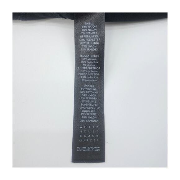 White House Black Market Black Sheath Dress Size 10 Women - Picture 14 of 16